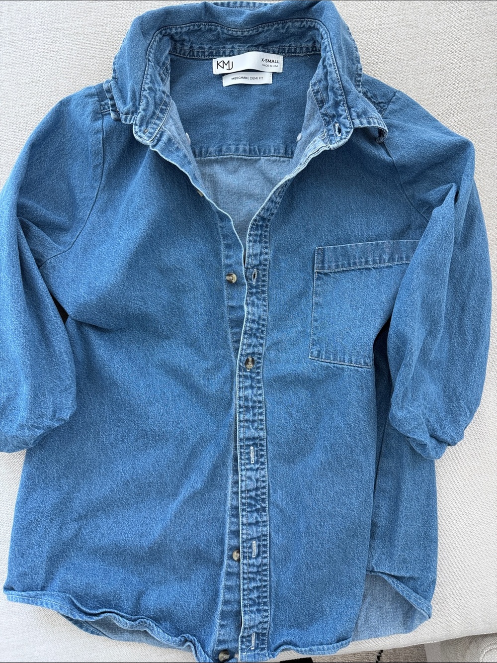 KMJ Blue Denim Button Down Meeghan Shirt